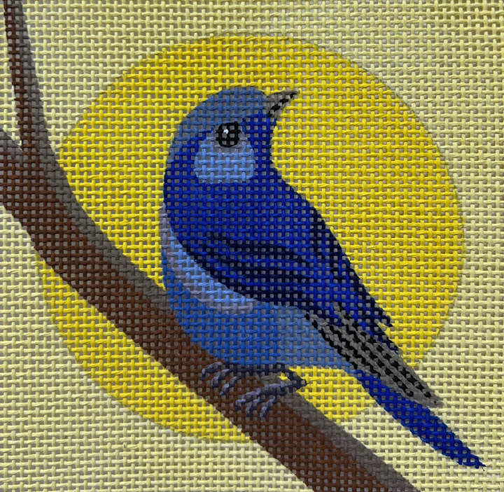 4491 Blue Bird on Yellow