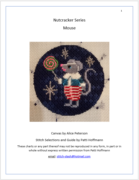 Nutcracker Mouse Stitch Guide and Thread Kit