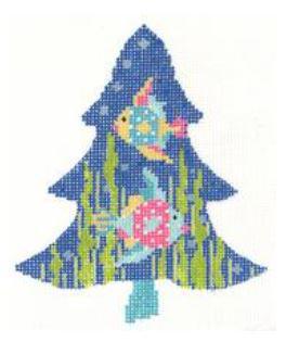 KCNT45 Tropics Fun Fish Tree with Stitch Guide and Embellishments Kits