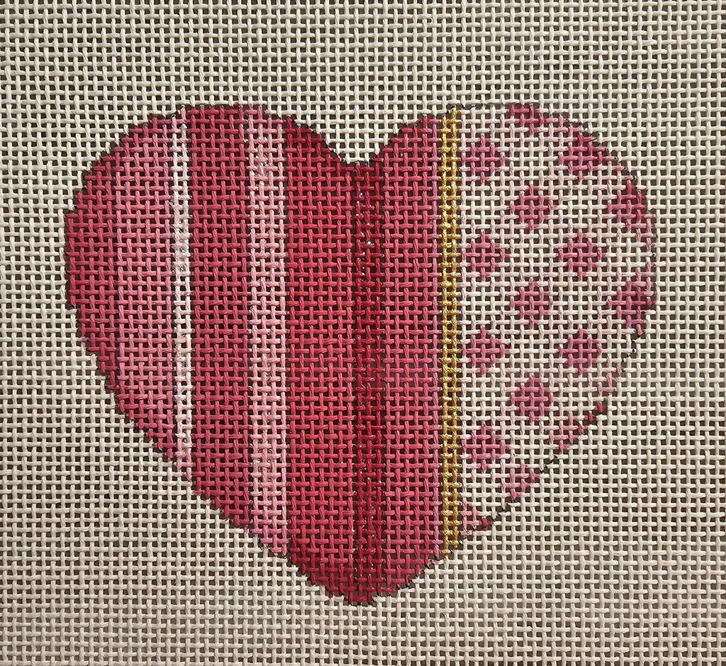 HE863 Stripe and Gingham Heart