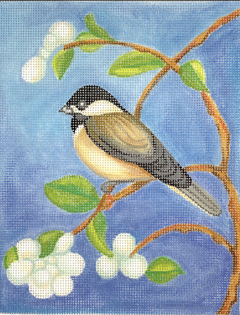 SSS-PL-02 Chickadee in Spring Blossoms
