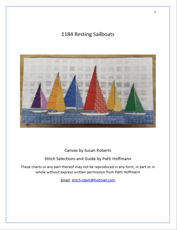 1174 Resting Sailboats- Stitch Guide and Thread Kit