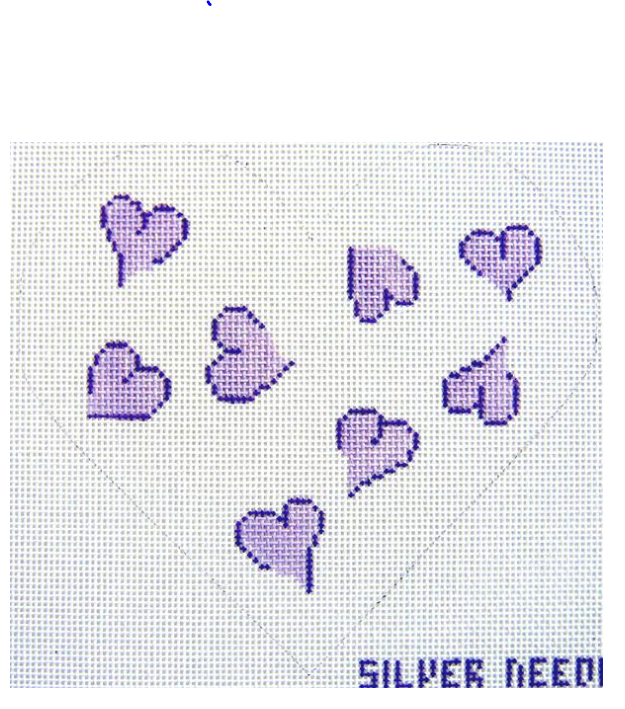 159L Lavender Heart Pillow