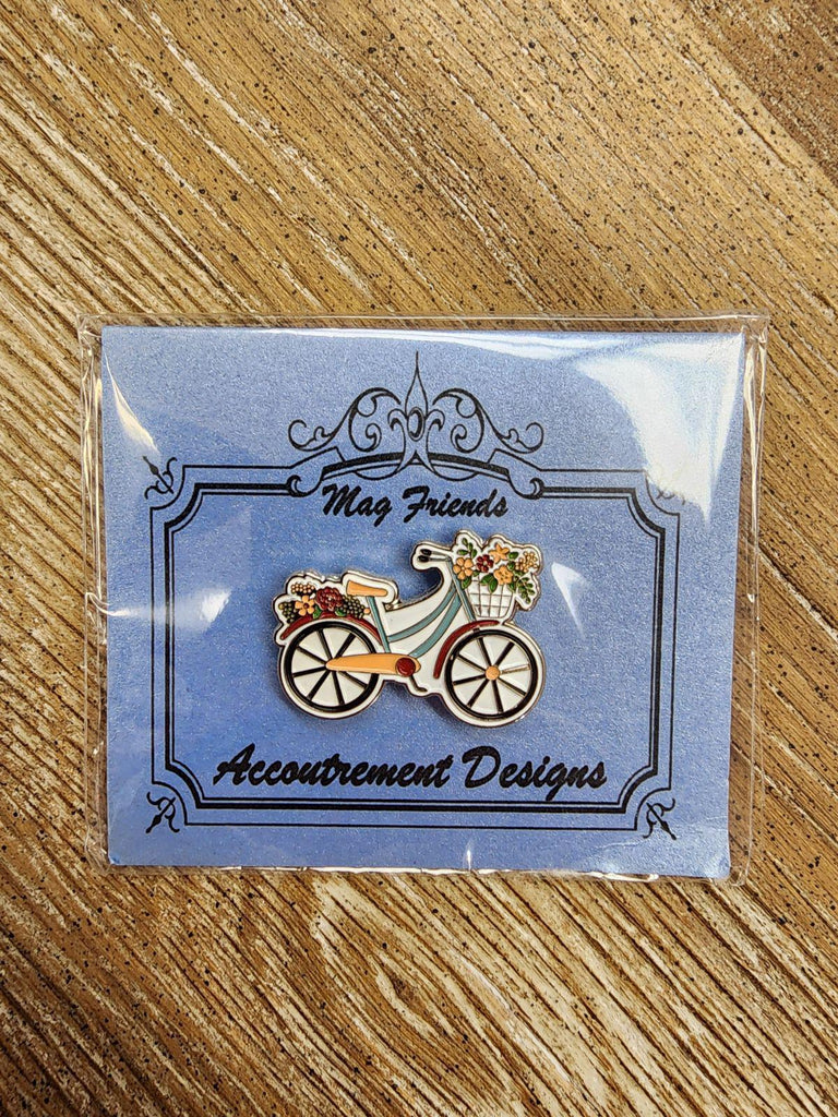 Bicycle with flowers magnet
