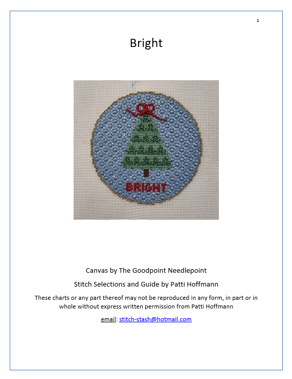 Bright Tree Stitch Guide and Thread Kit