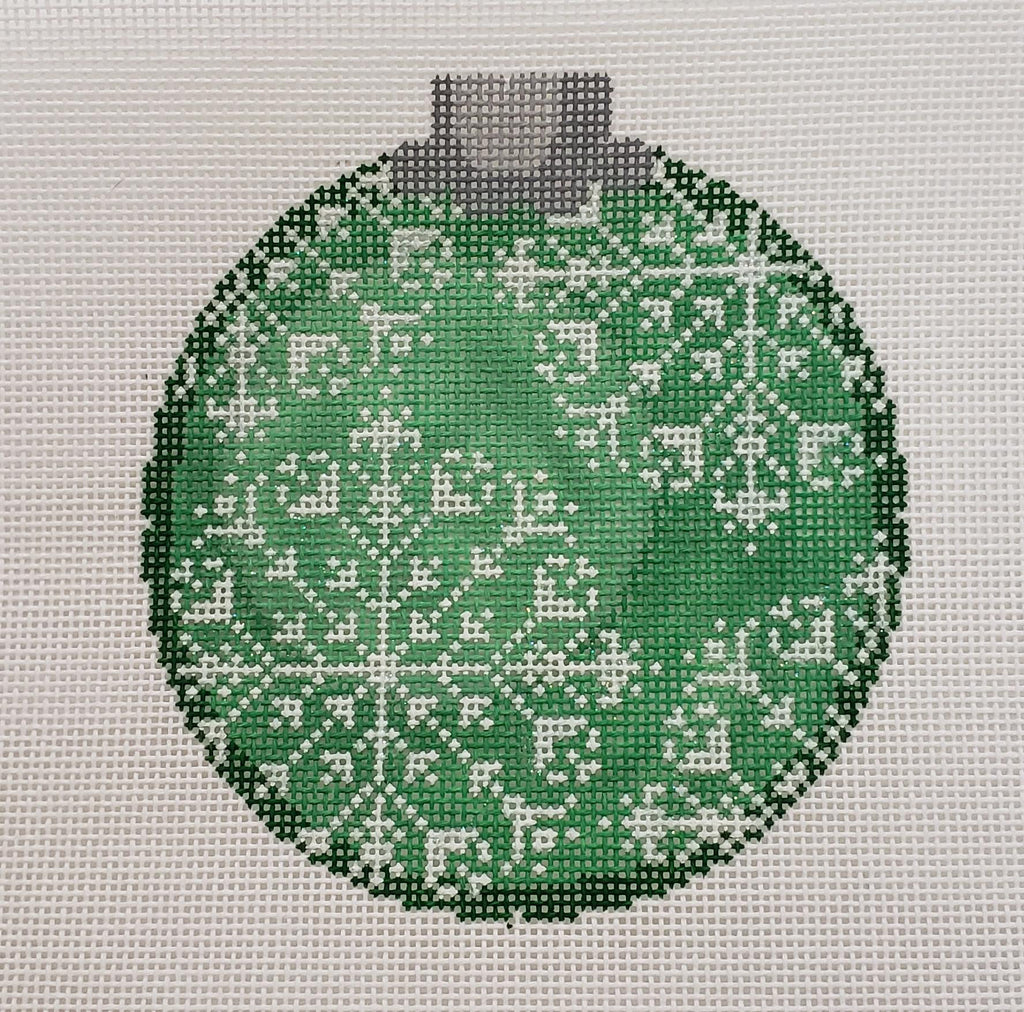 CO29C Snowflake ornament 2 Green