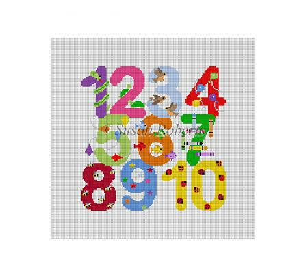 1308 Numbers w/ Characters Child's Seat