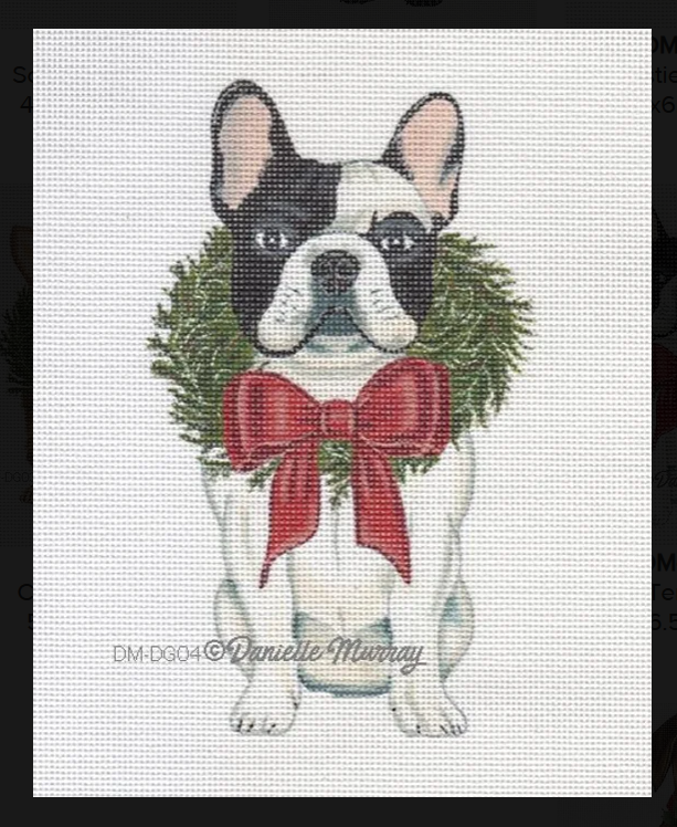 DMDG04a Dog: Holiday Boston Terrier Ornament