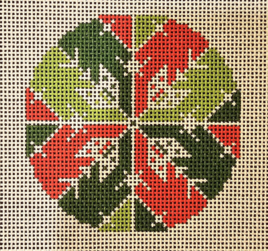 CHR114-1 Snowflake (red & green)