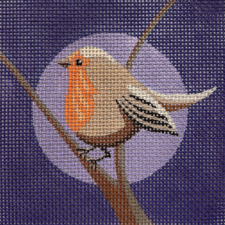 4492 Brown Bird on Purple