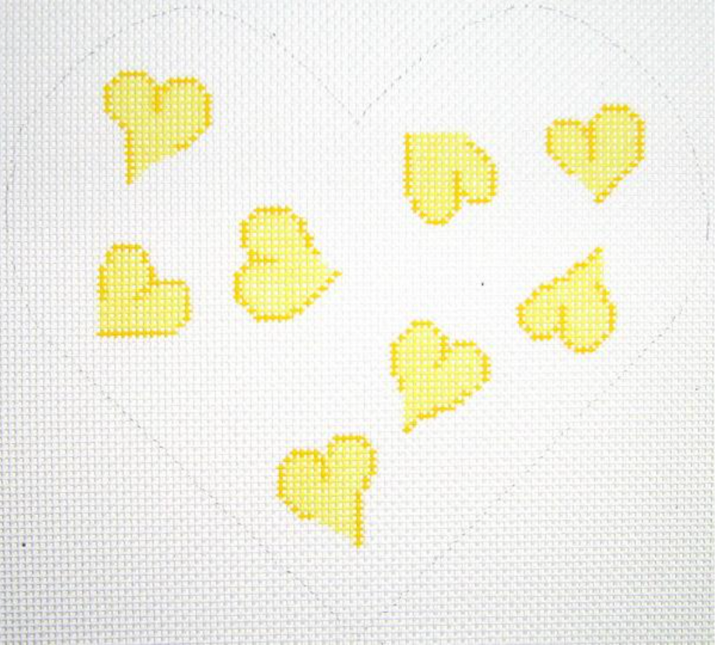 159-Y Yellow Heart Pillow