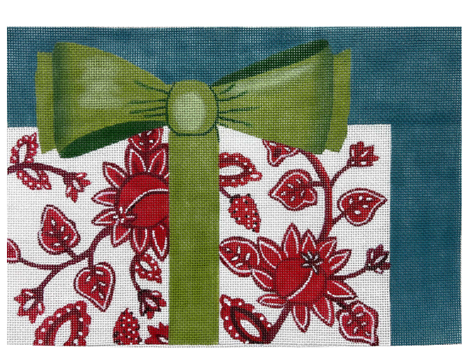 4637 Large Package with Red Floral