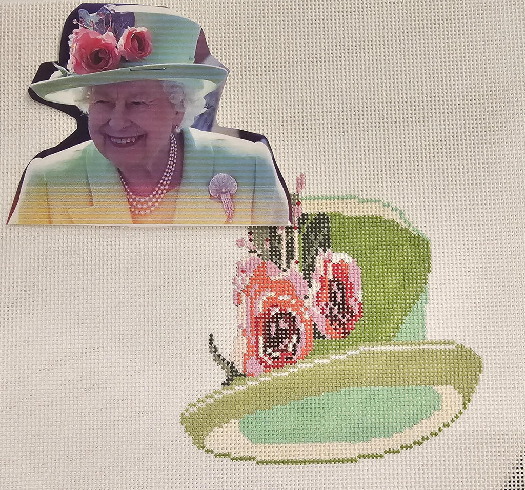 XO-350 Green Hat with Roses