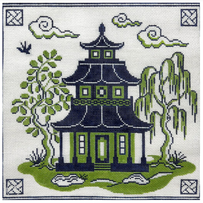 4444 Blue & Green Pagoda