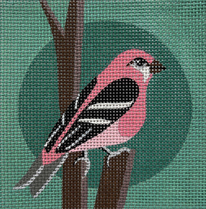 4490 Pink Bird on Teal