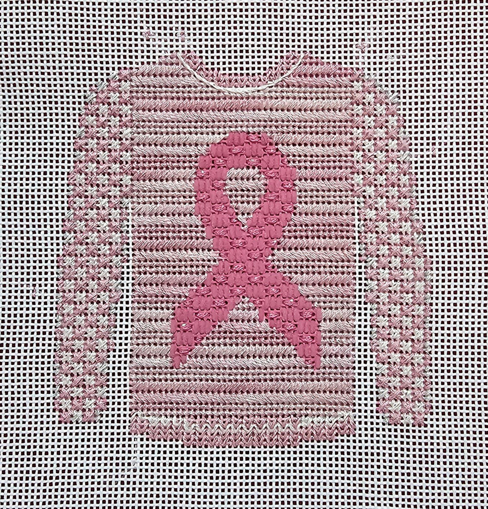 Pink Ribbon Sweater Stitch Guide and Thread Kit