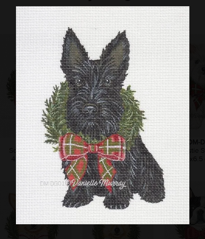 DMDG01A Dog: Holiday Scottie Ornament