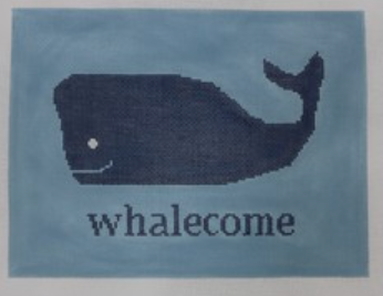 KKP117B Whalecome on blue