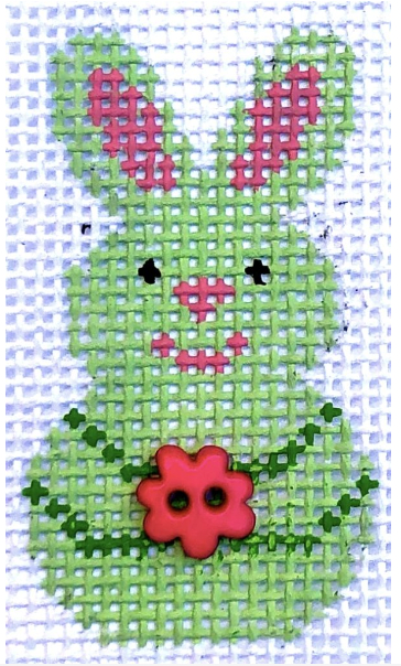HB-43 Mini Green Bunny Smiles