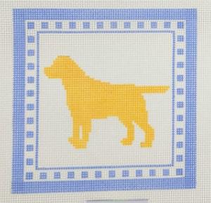 Yellow Lab with Blue Geometric Border Kit