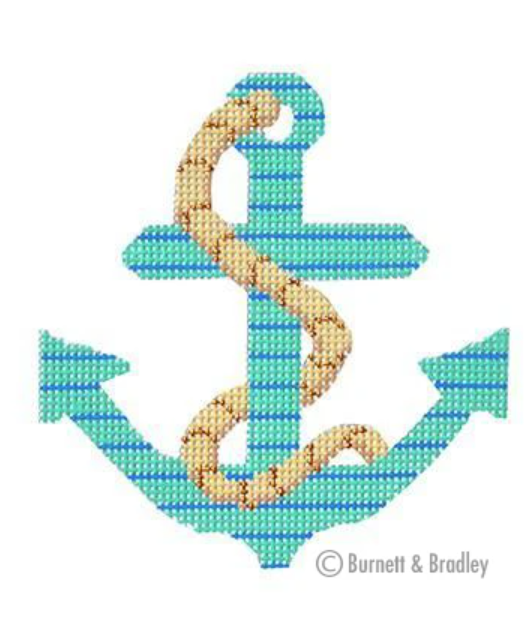 BB6095 Anchors Seafoam & Blue Stripe with Rope