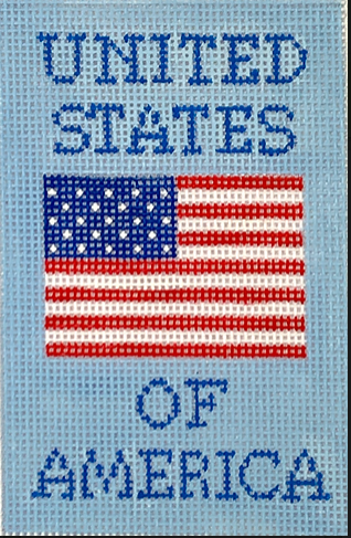 INSPPP-12 Planet Earth Passport Cover Insert – “United States of America” American Flag on Sky Blue