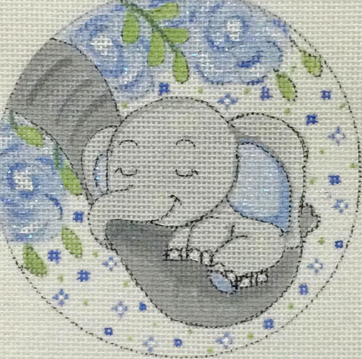 X478 Baby Elephant w/Flowers Boy