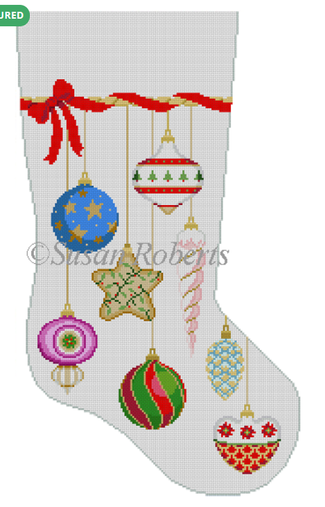 3277 Ornaments, Glass, stockings