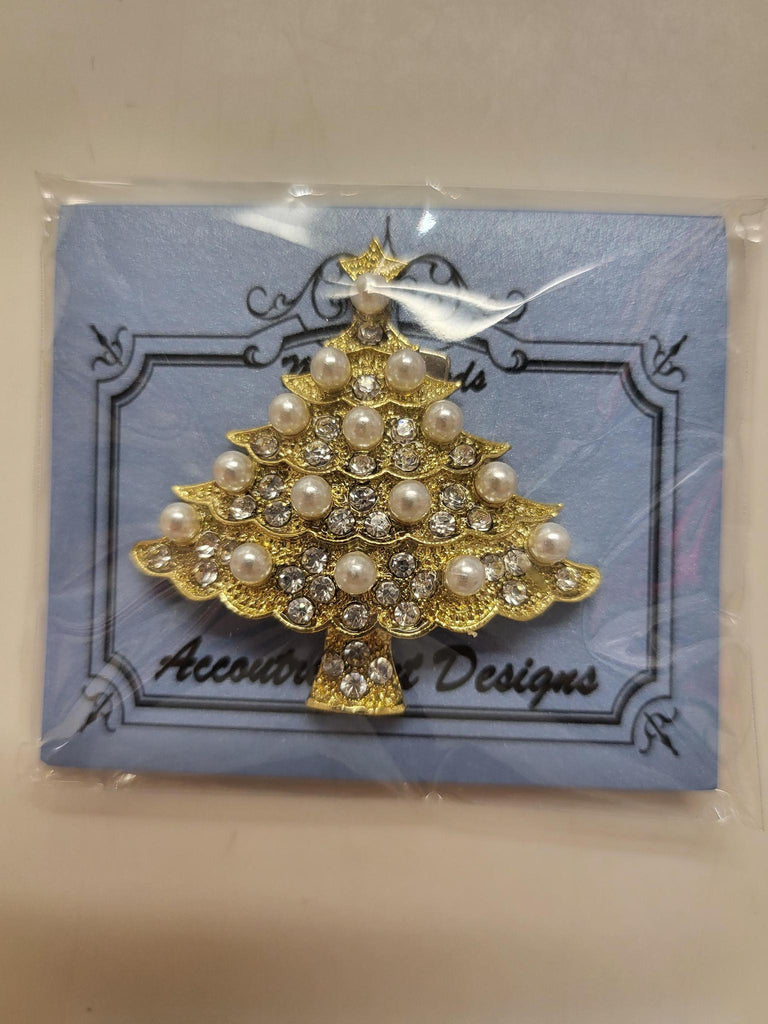 Christmas tree with pearls magnet