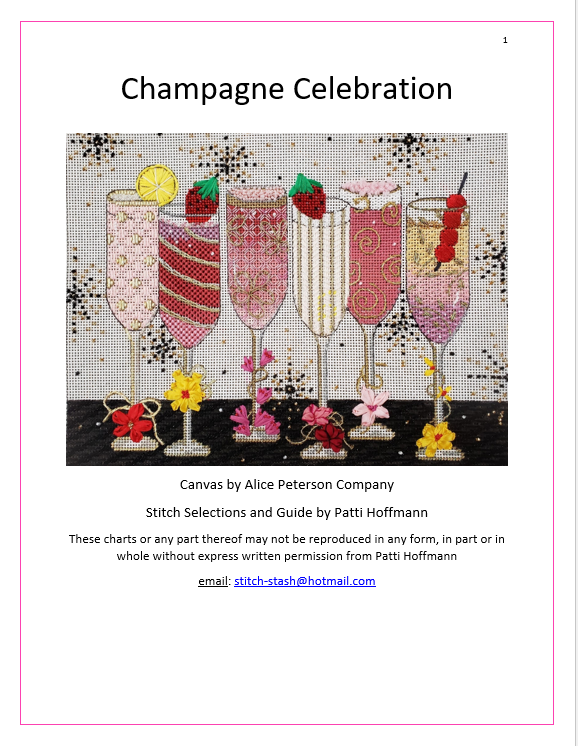 Champagne Celebration Stitch Guide and Thread Kit