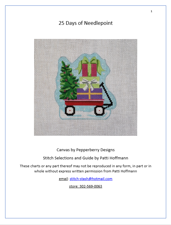 25 Days 2019 Christmas - stitch guide and thread kit