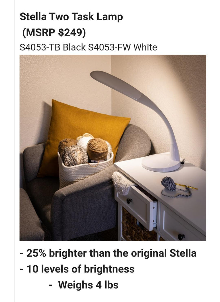 S4053-TB Stella Two Table Light, Black