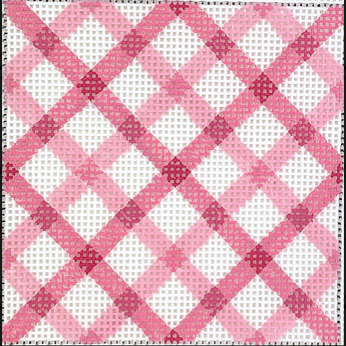 INSSQ3-21 Pink Double Cross Gingham