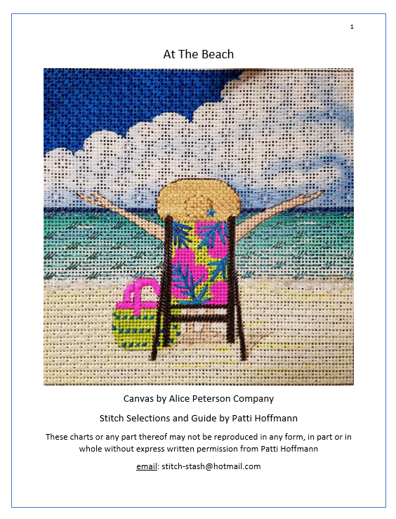 At the Beach - stitch guide and thread kit 1
