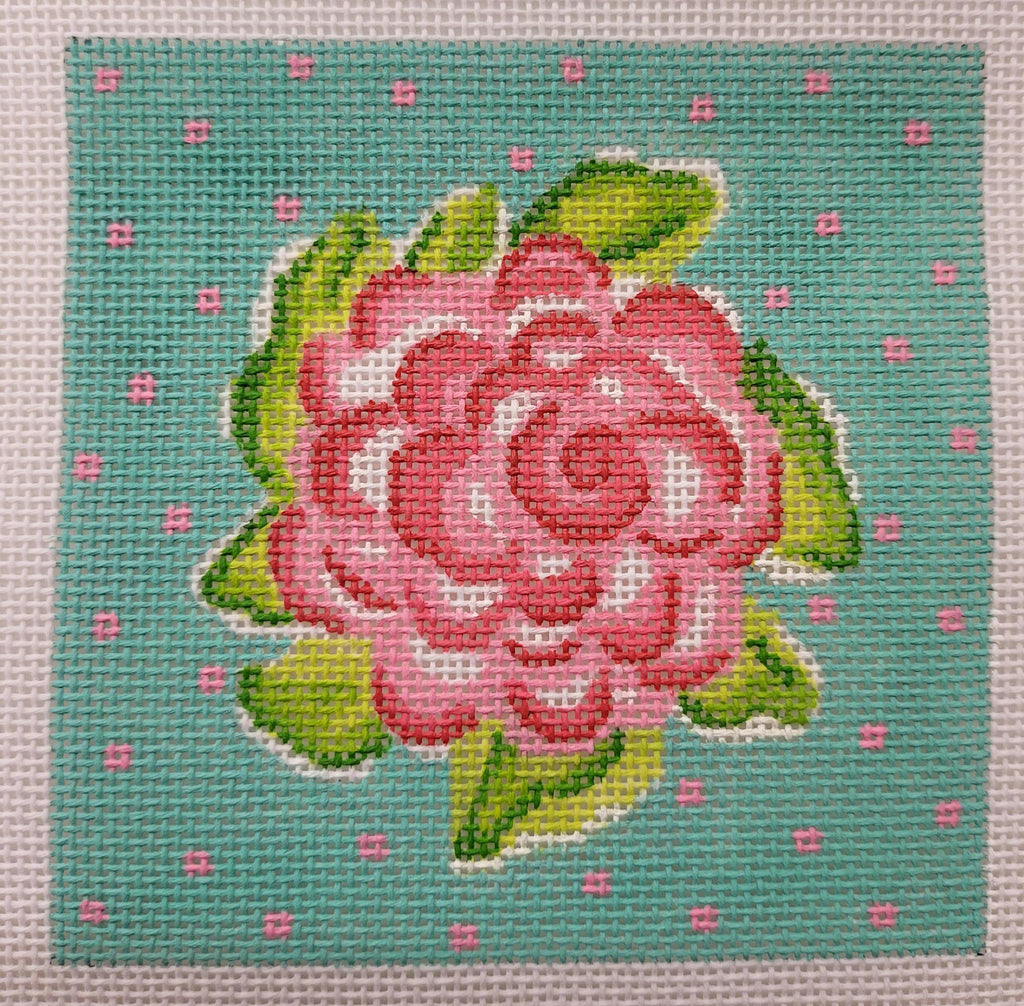 INSSQ4-50 Lilly inspired rose with dots