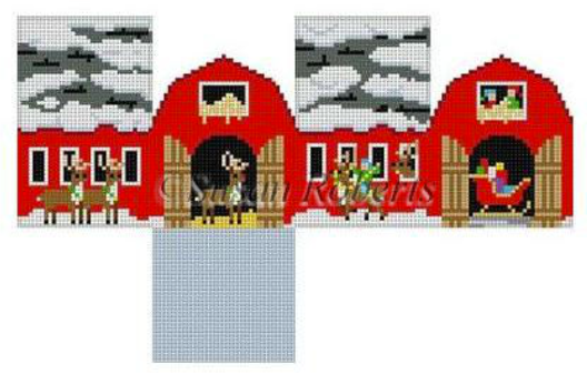 5505-18 Reindeer Barn mini house