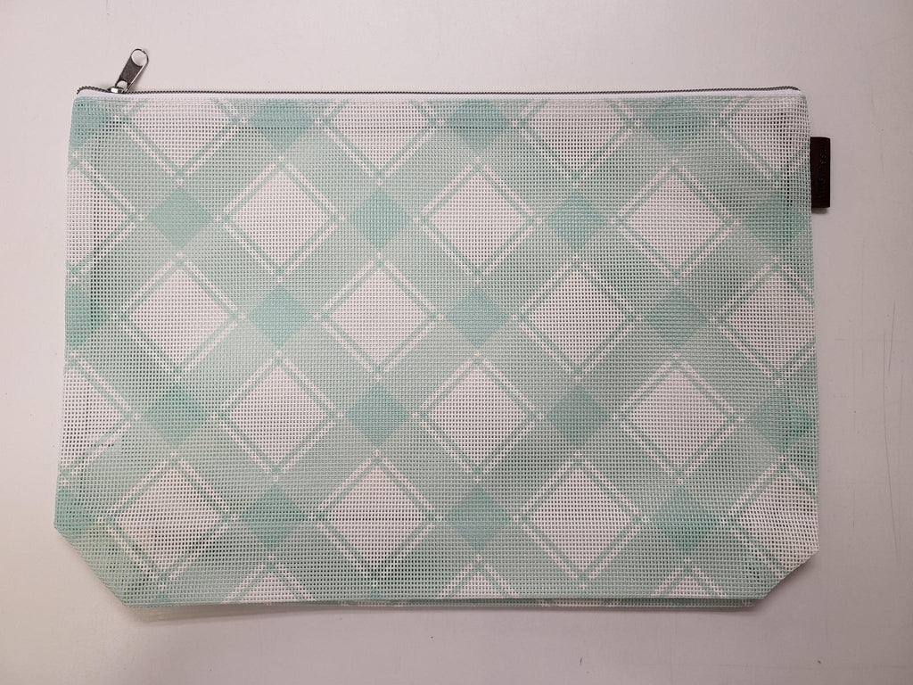 Mad for Plaid project bag misty green