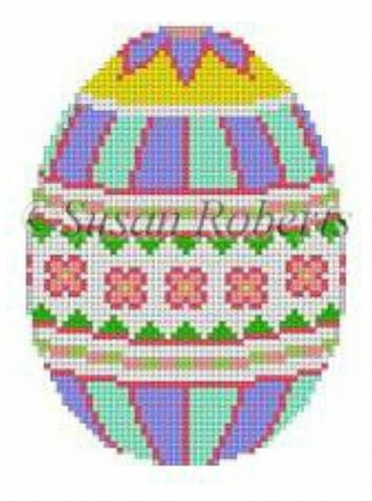 0461 Floral Stripe Egg