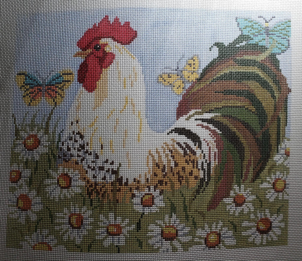 SW109 Rooster with Daisies
