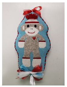 Original Sock Monkey stitch guide and thread kit Stitch-Stash