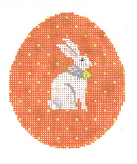KC-KEA50-18 Orange Pin-Dot Bunny Egg